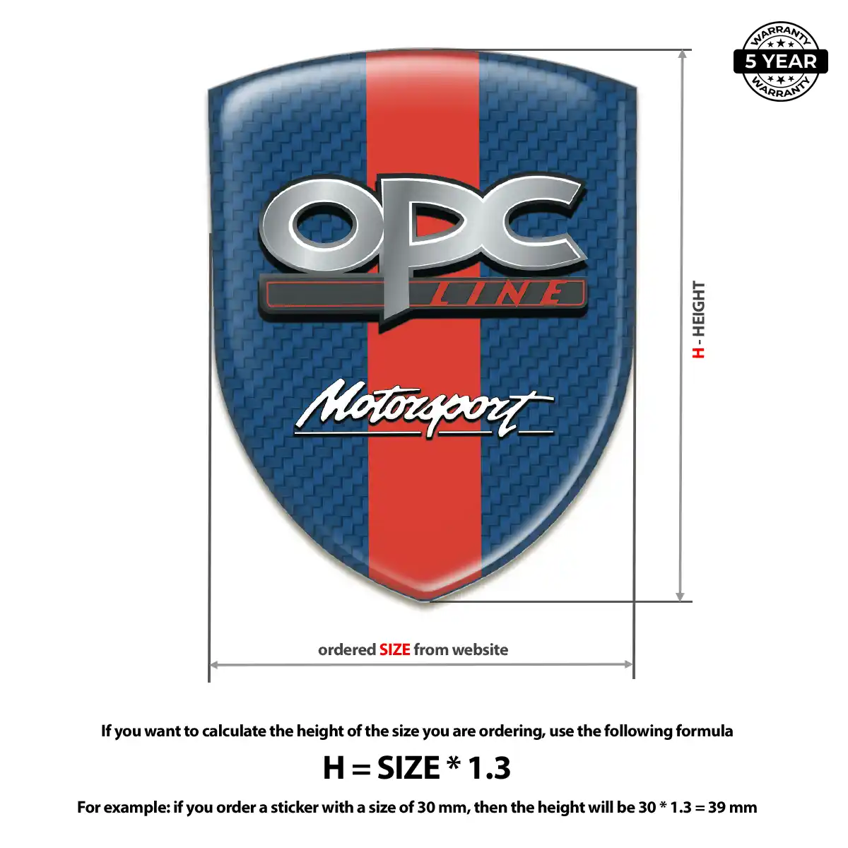 Opel 3D Emblem Sticker Resin Elite