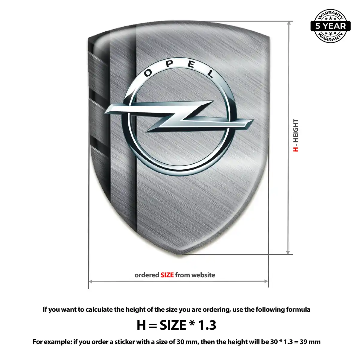 Opel 3D Emblem Sticker Signature Grade