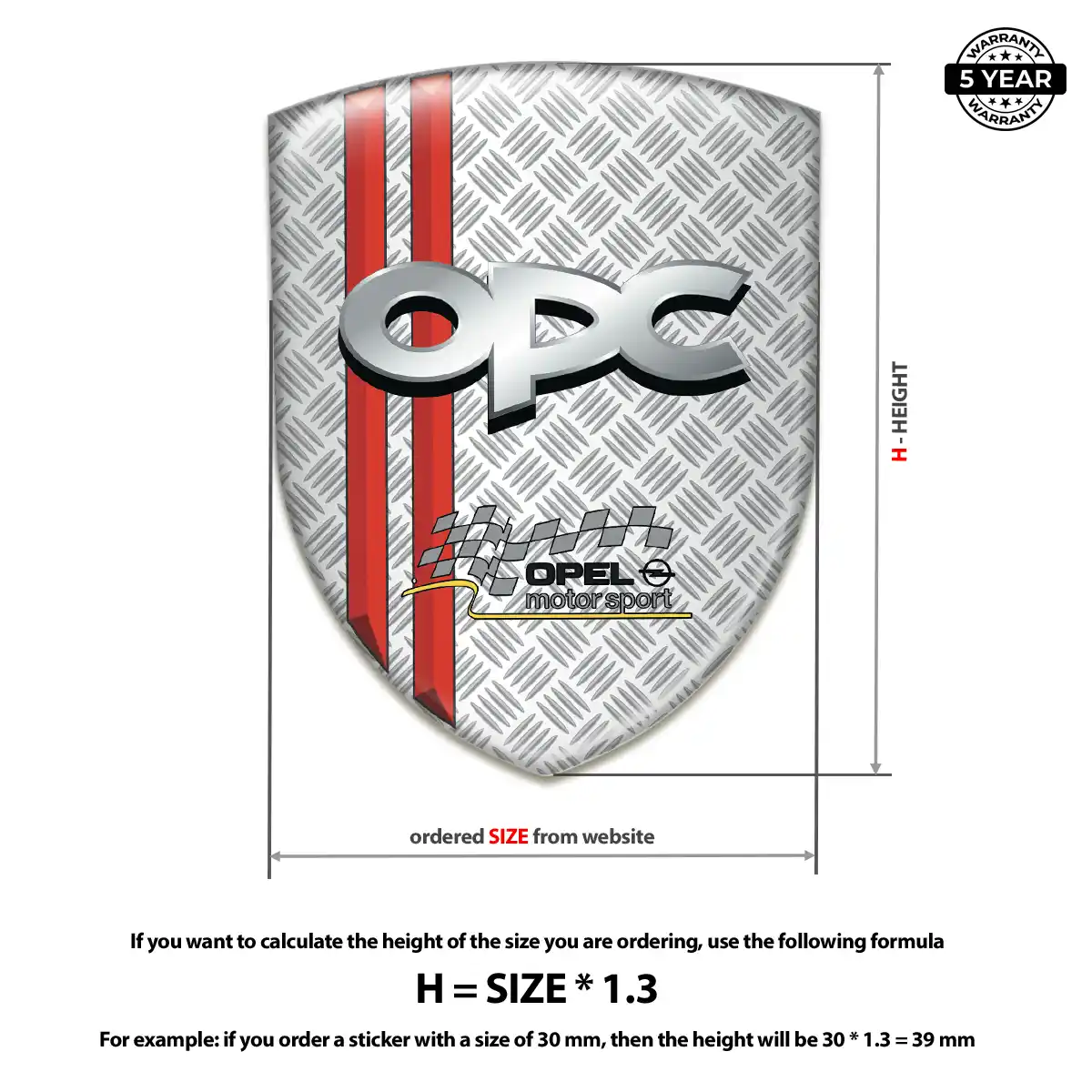 Opel 3D Emblem Sticker Sleek Style