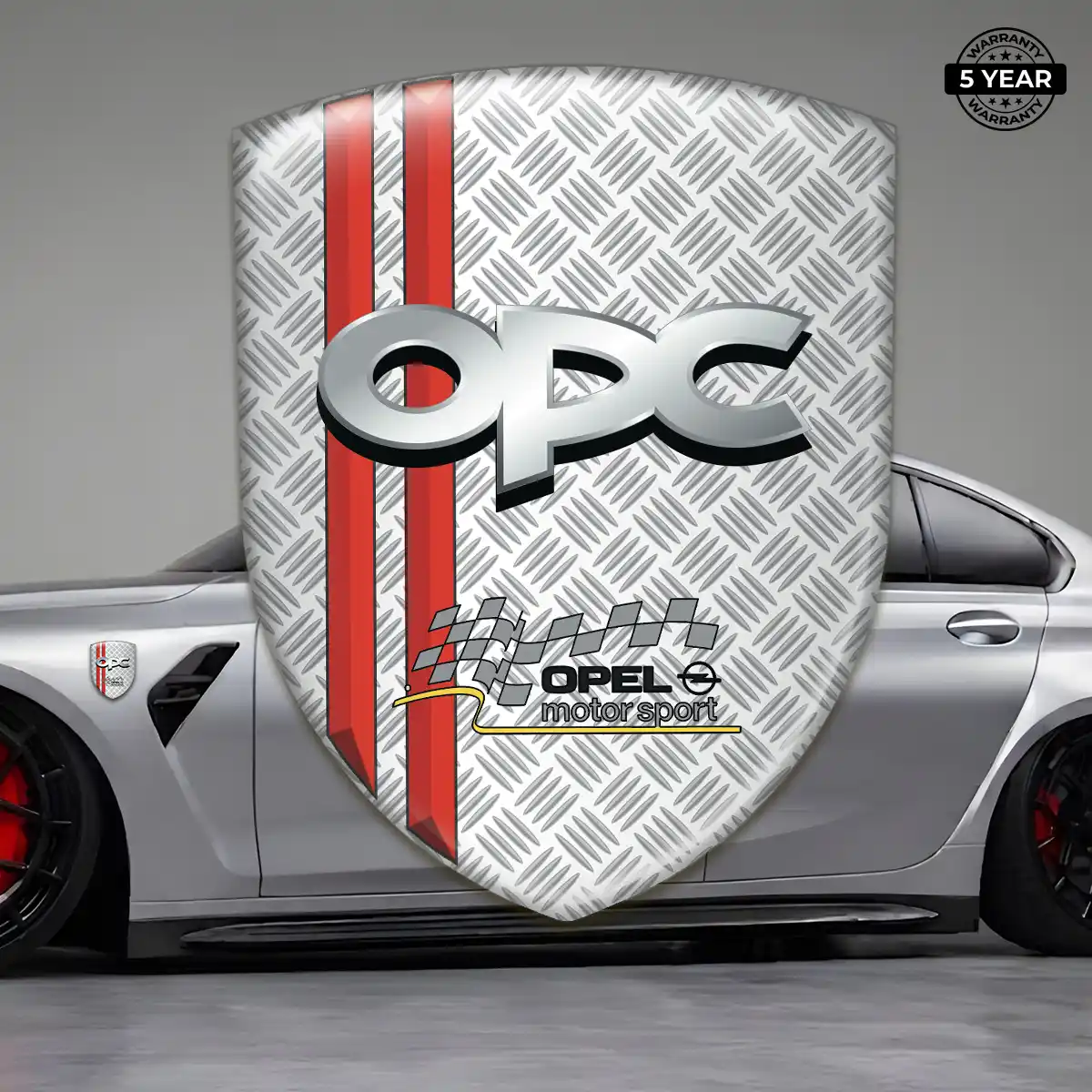 Opel 3D Emblem Sticker Sleek Style