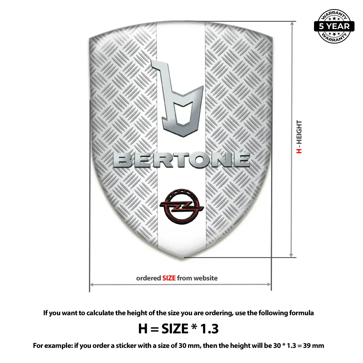 Opel 3D Emblem Sticker Superior Craft