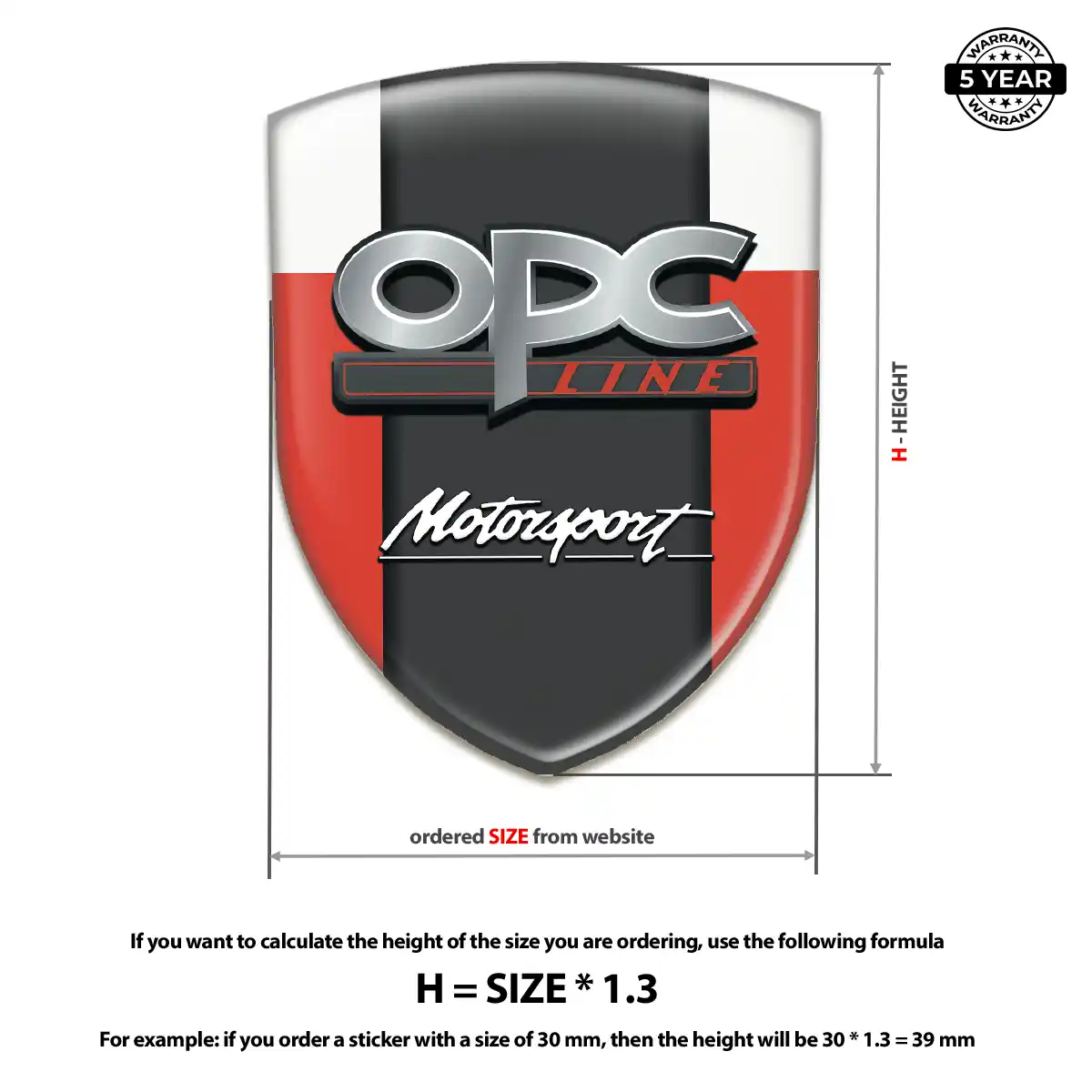 Opel 3D Gel Sticker Cabin Style