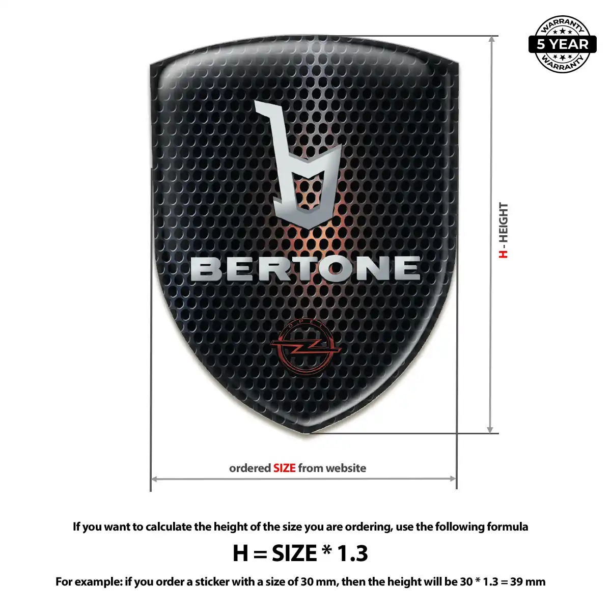 Opel 3D Gel Sticker Elite Finish