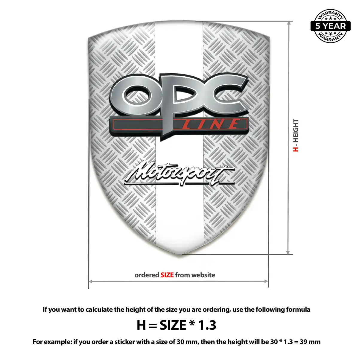 Opel 3D Gel Sticker Exterior Luxe