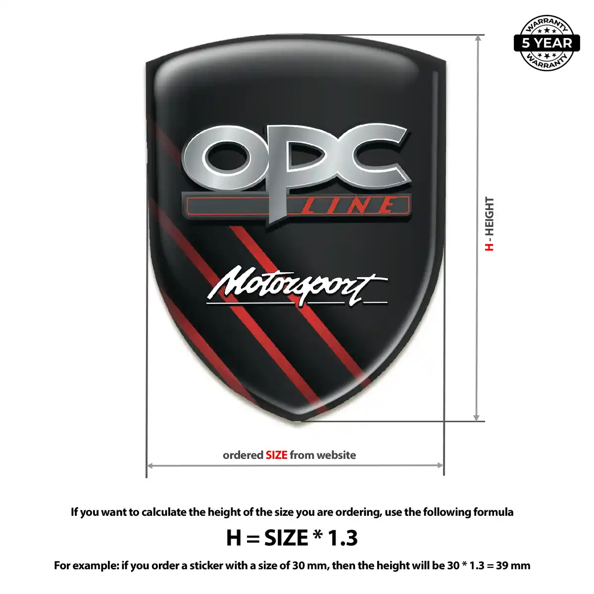 Opel 3D Gel Sticker Interior Elegance