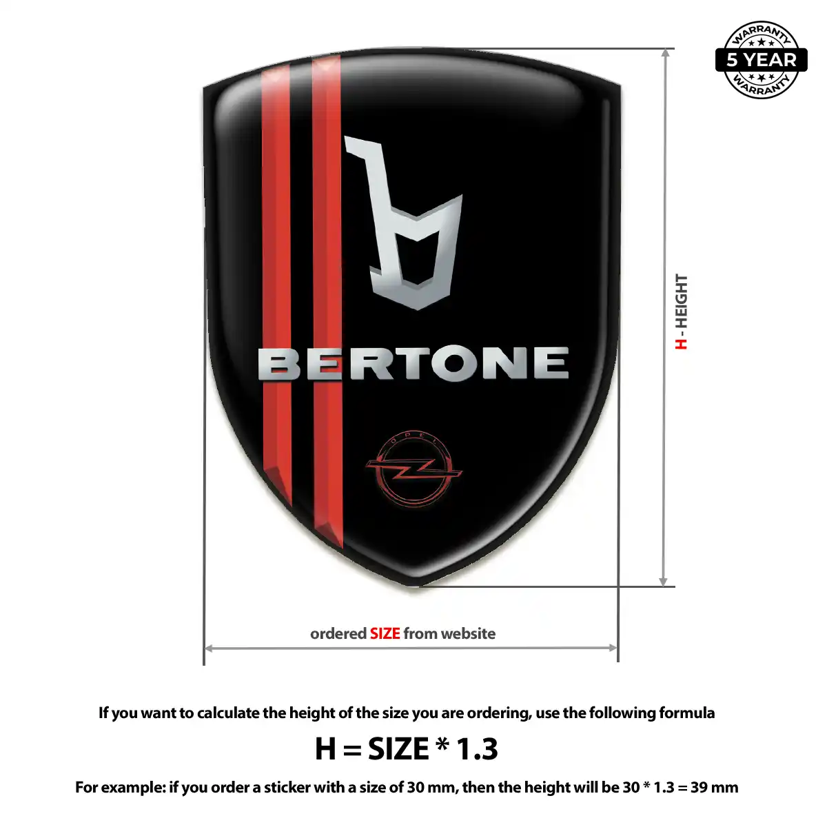 Opel 3D Gel Sticker Interior Luxe