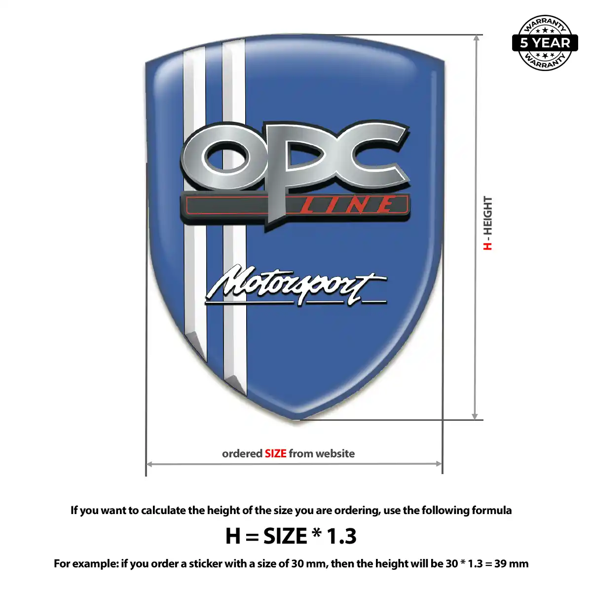 Opel 3D Gel Sticker Opulent Line