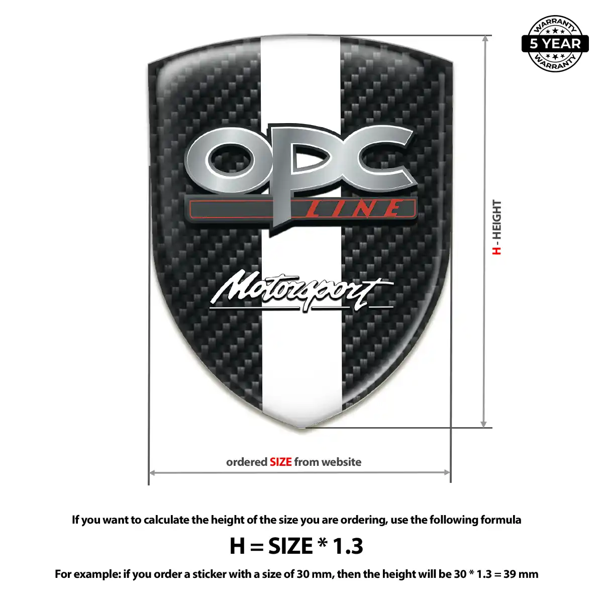 Opel 3D Gel Sticker Prestige Line