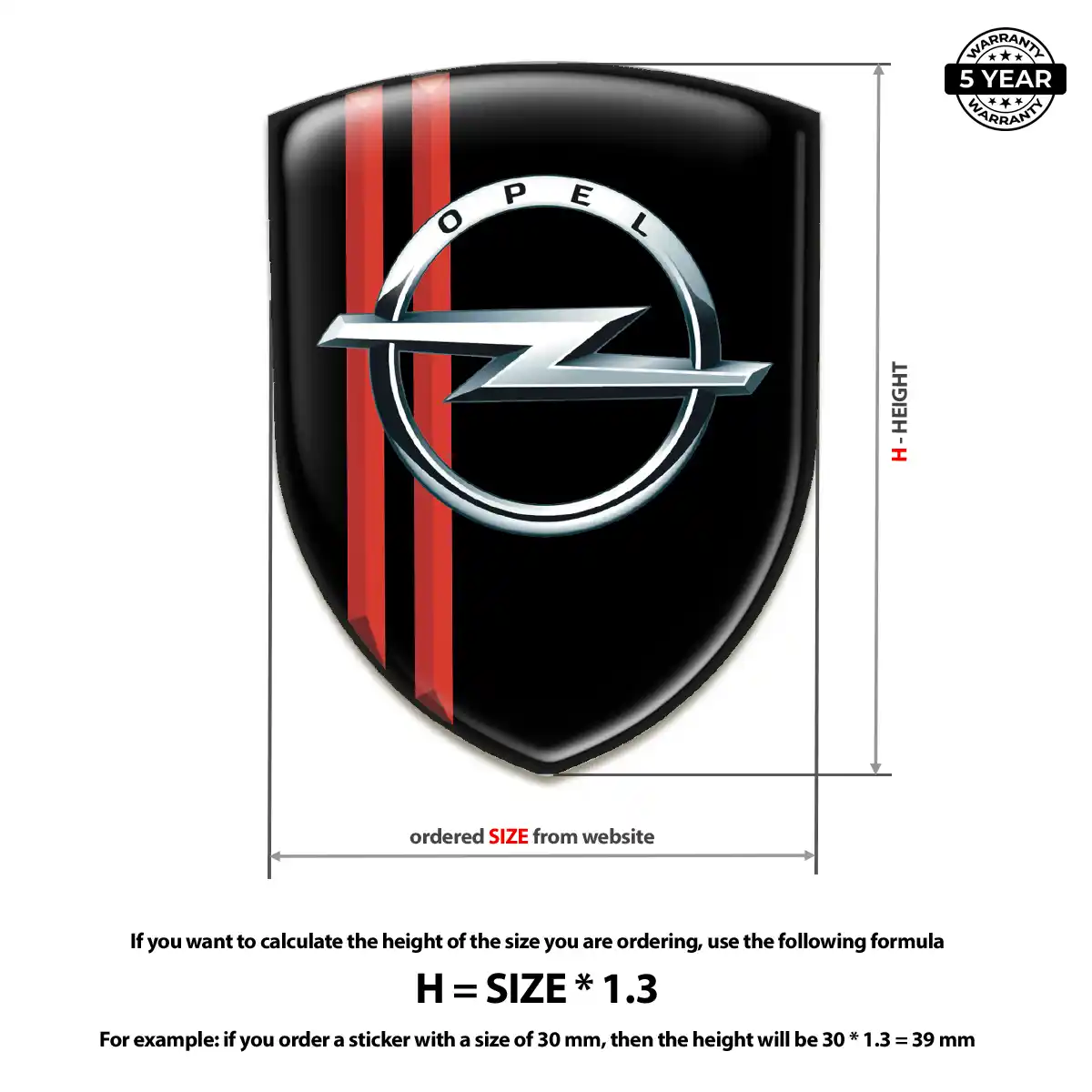 Opel 3D Gel Sticker Signature Grade