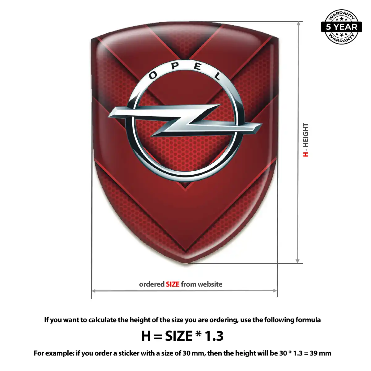 Opel 3D Logo Sticker Elite Edition