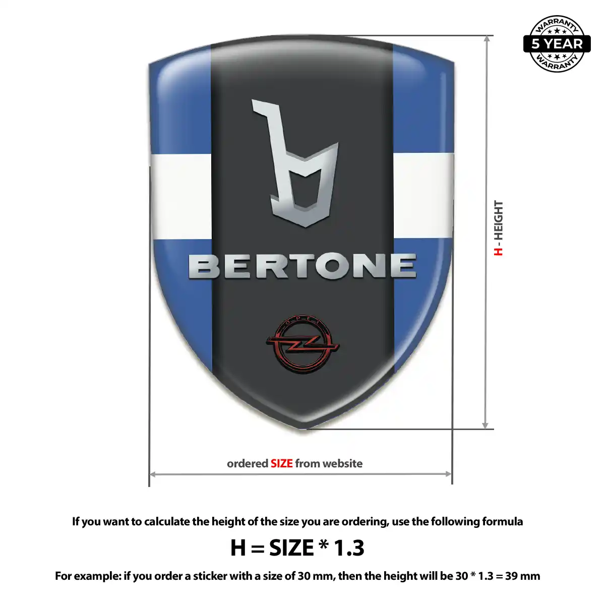 Opel 3D Logo Sticker Exterior Luxe