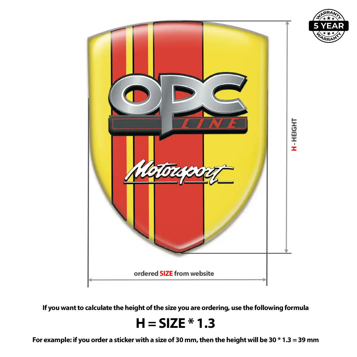 Opel 3D Logo Sticker Interior Elegance