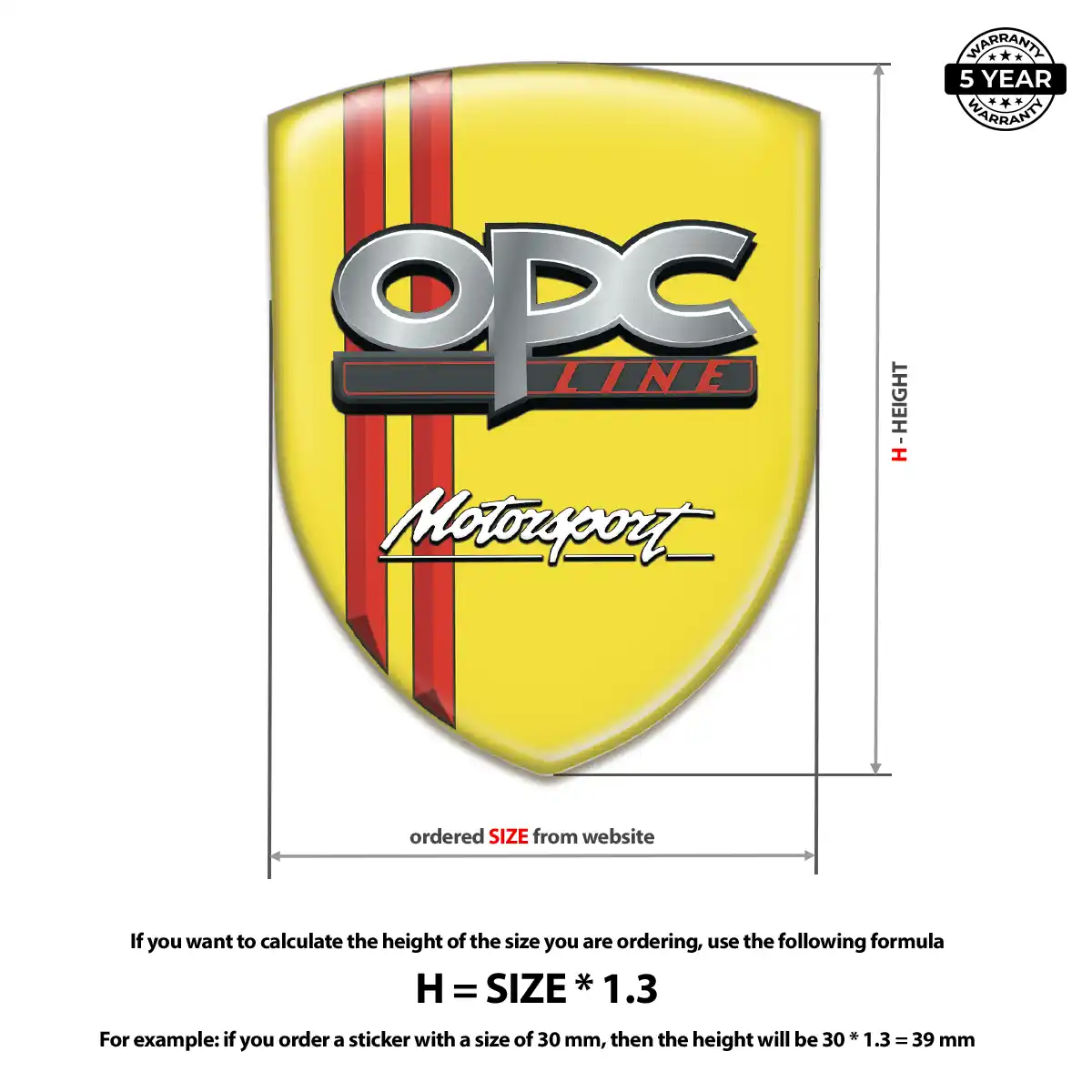 Opel 3D Logo Sticker Interior Luxe