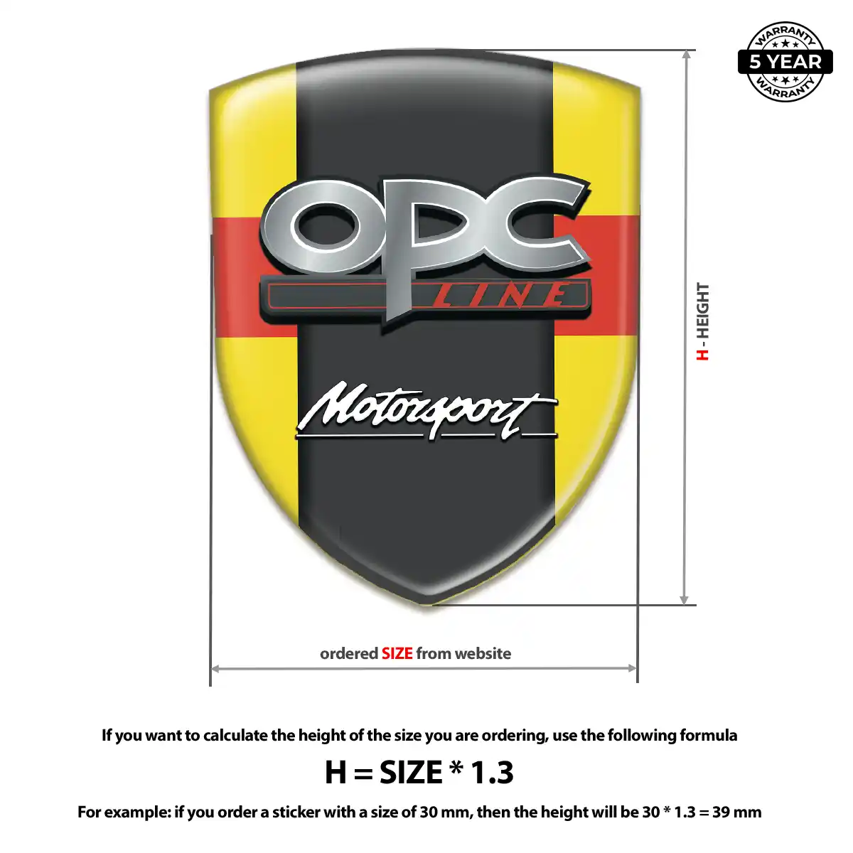 Opel 3D Logo Sticker Prestige Line