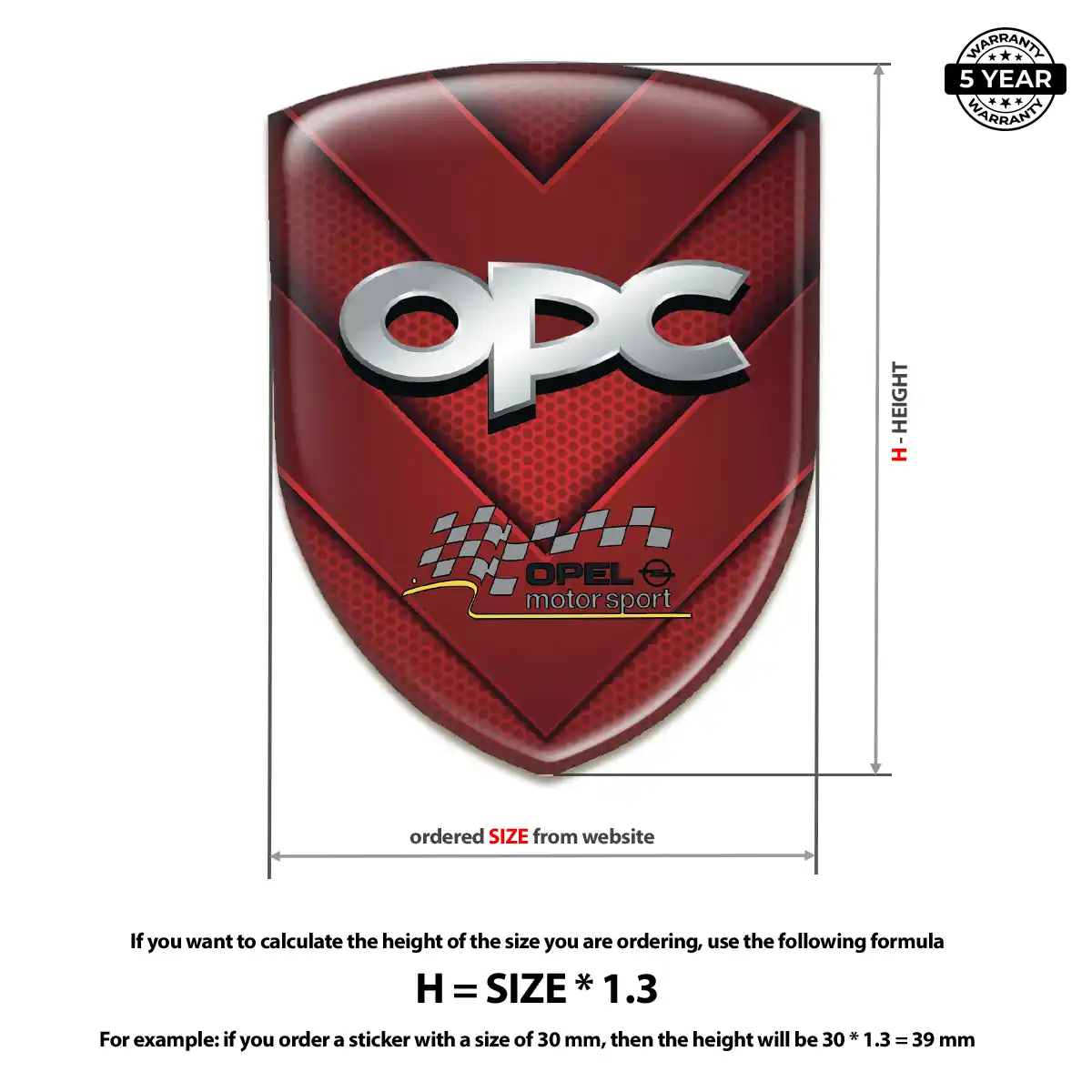 Opel 3D Logo Sticker Prime Quality