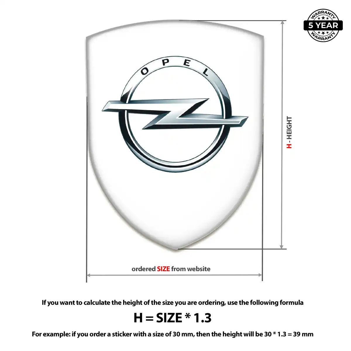 Opel 3D Resin Sticker Deluxe Edition
