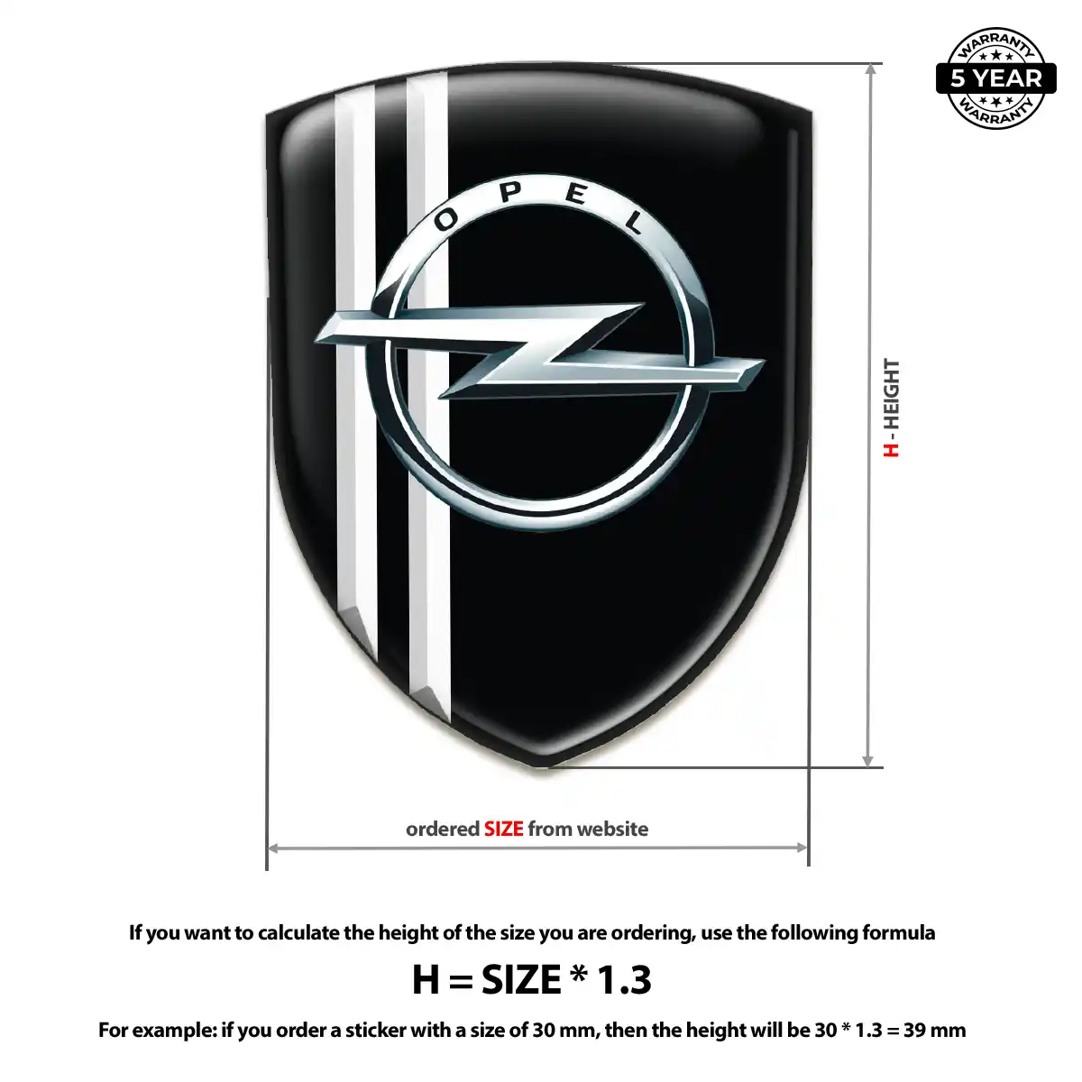 Opel 3D Resin Sticker Elite Edition