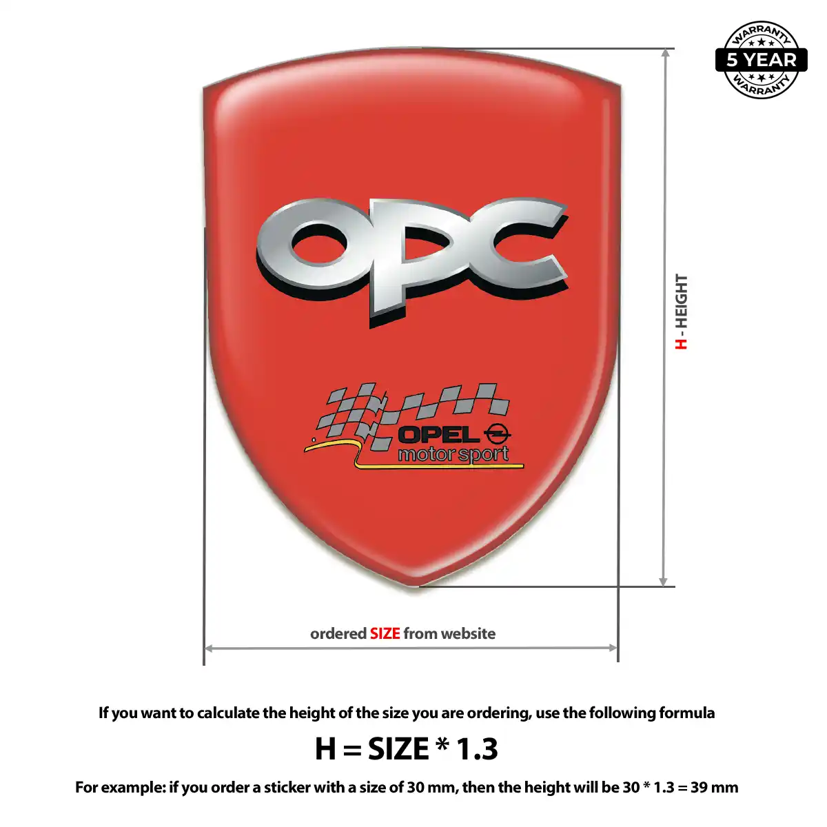 Opel 3D Resin Sticker Exclusive Series