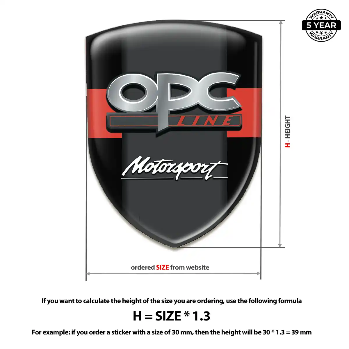 Opel 3D Resin Sticker Exterior Luxe