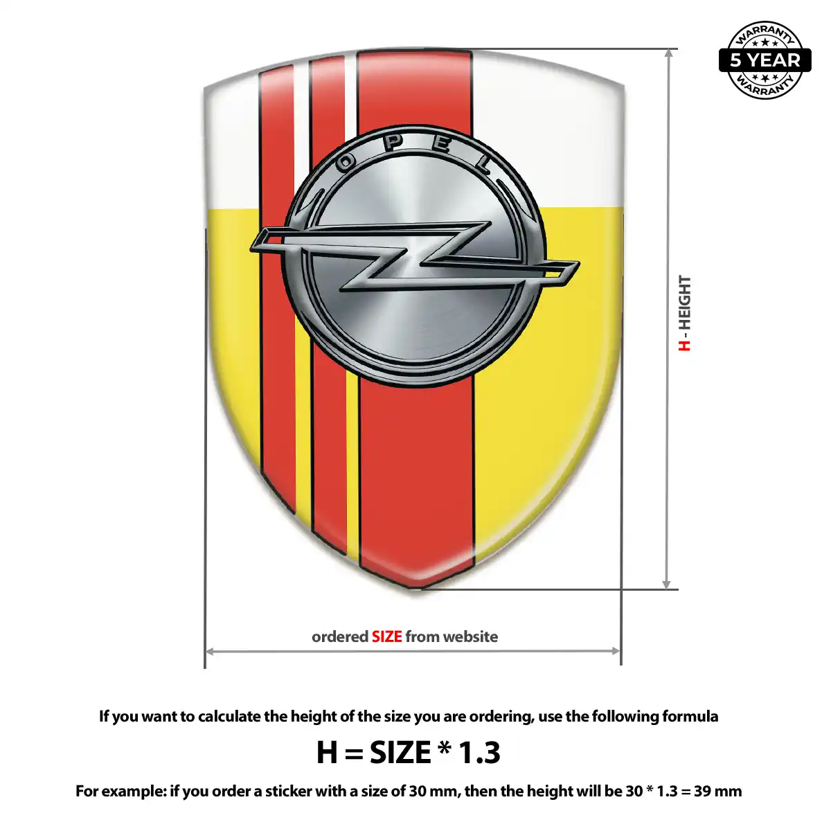 Opel 3D Resin Sticker Interior Luxe