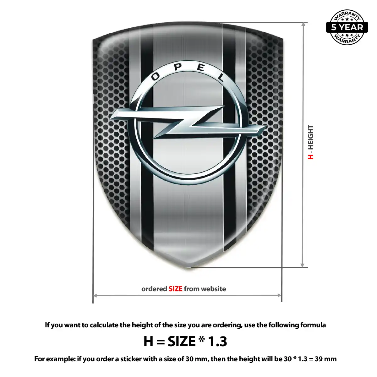 Opel 3D Resin Sticker Opulent Line
