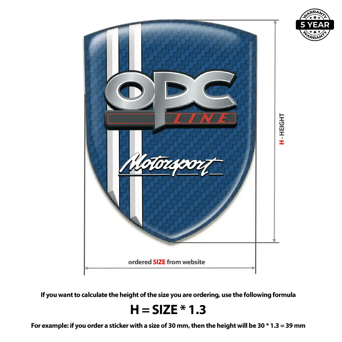 Opel 3D Resin Sticker Outer Style