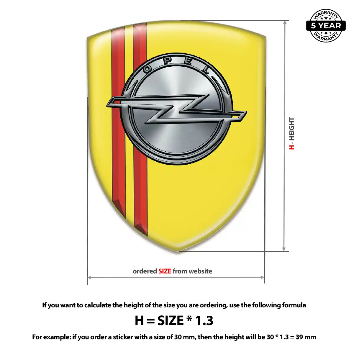 Opel 3D Resin Sticker Prestige Line