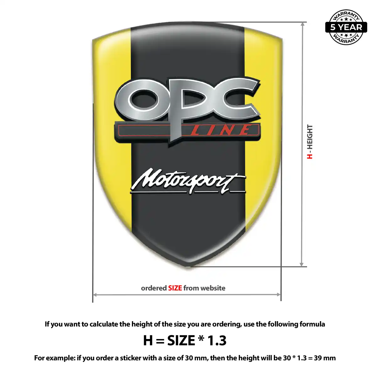 Opel 3D Resin Sticker Refined Design