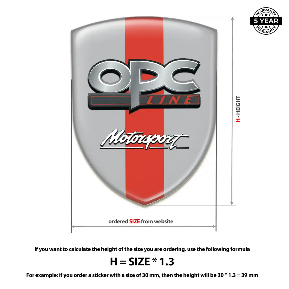 Opel 3D Resin Sticker Resin Luxe