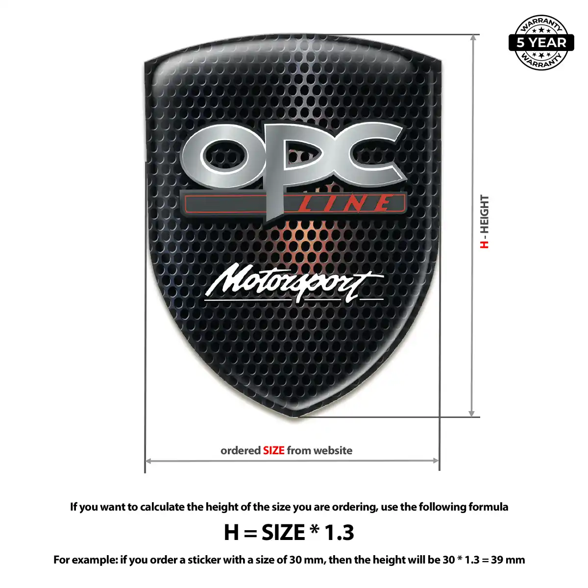 Opel 3D Resin Sticker Signature Grade