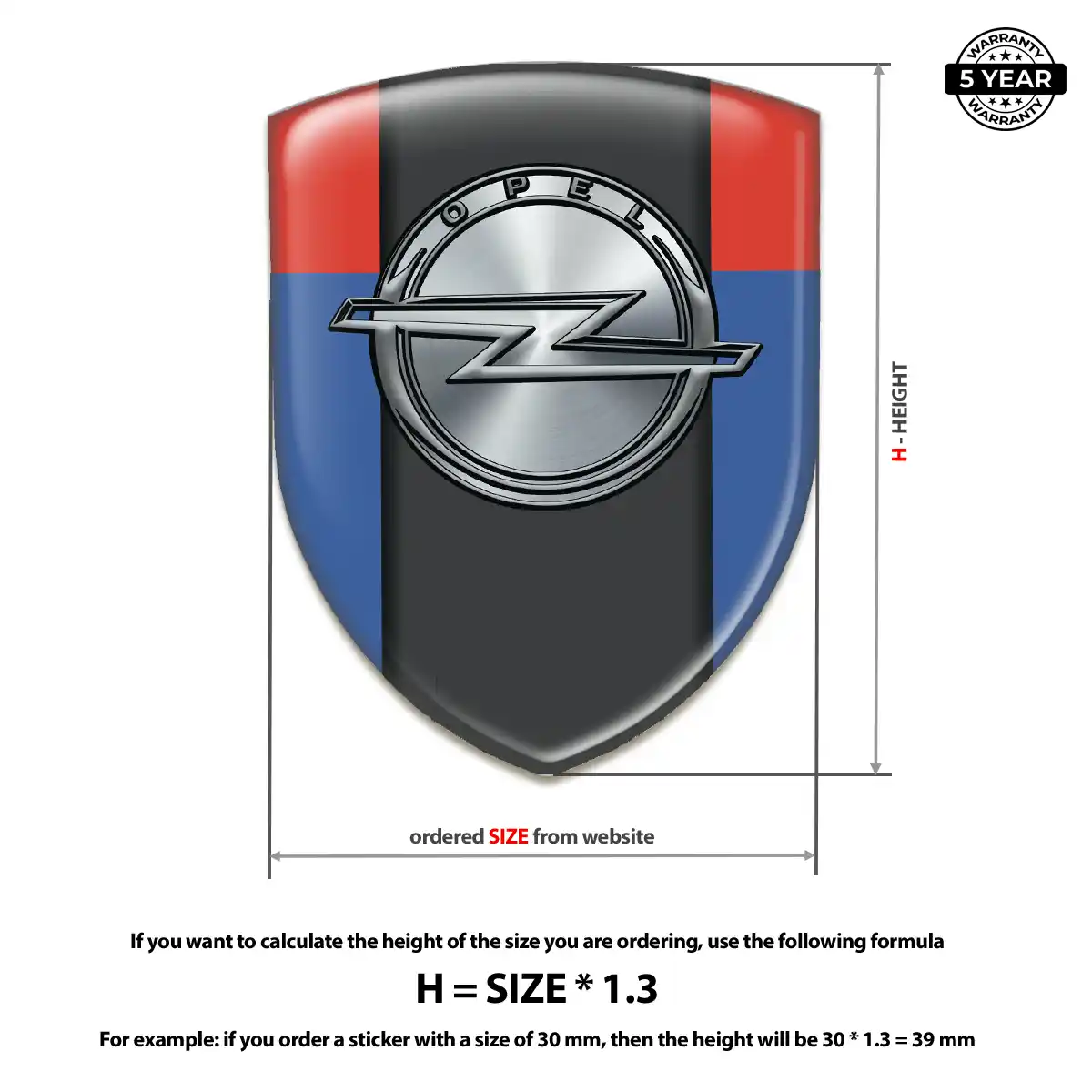 Opel Automotive Emblem Sticker Cabin Style