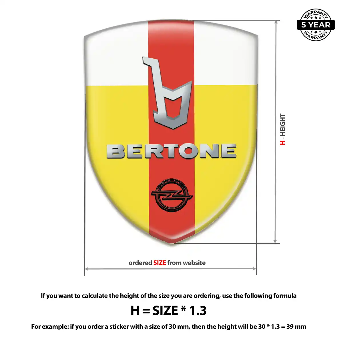 Opel Automotive Emblem Sticker Deluxe Edition