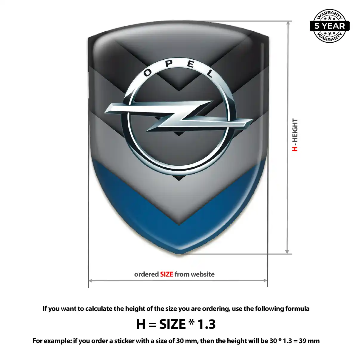 Opel Automotive Emblem Sticker Elite Edition