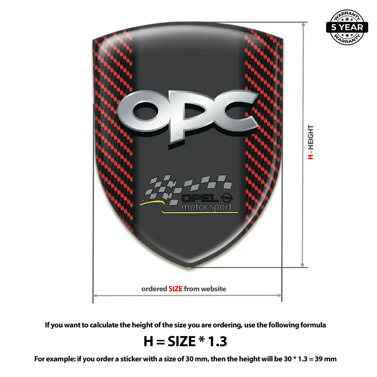 Opel Automotive Emblem Sticker Exclusive Series