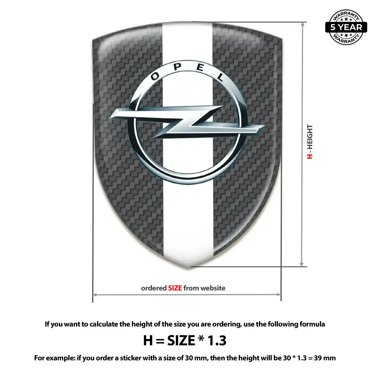 Opel Automotive Emblem Sticker Interior Elegance