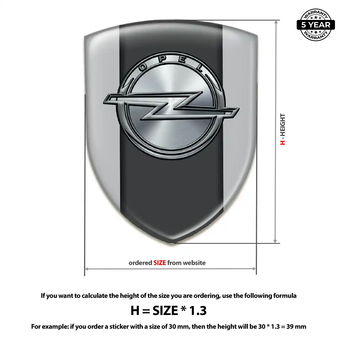 Opel Automotive Emblem Sticker Interior Luxe