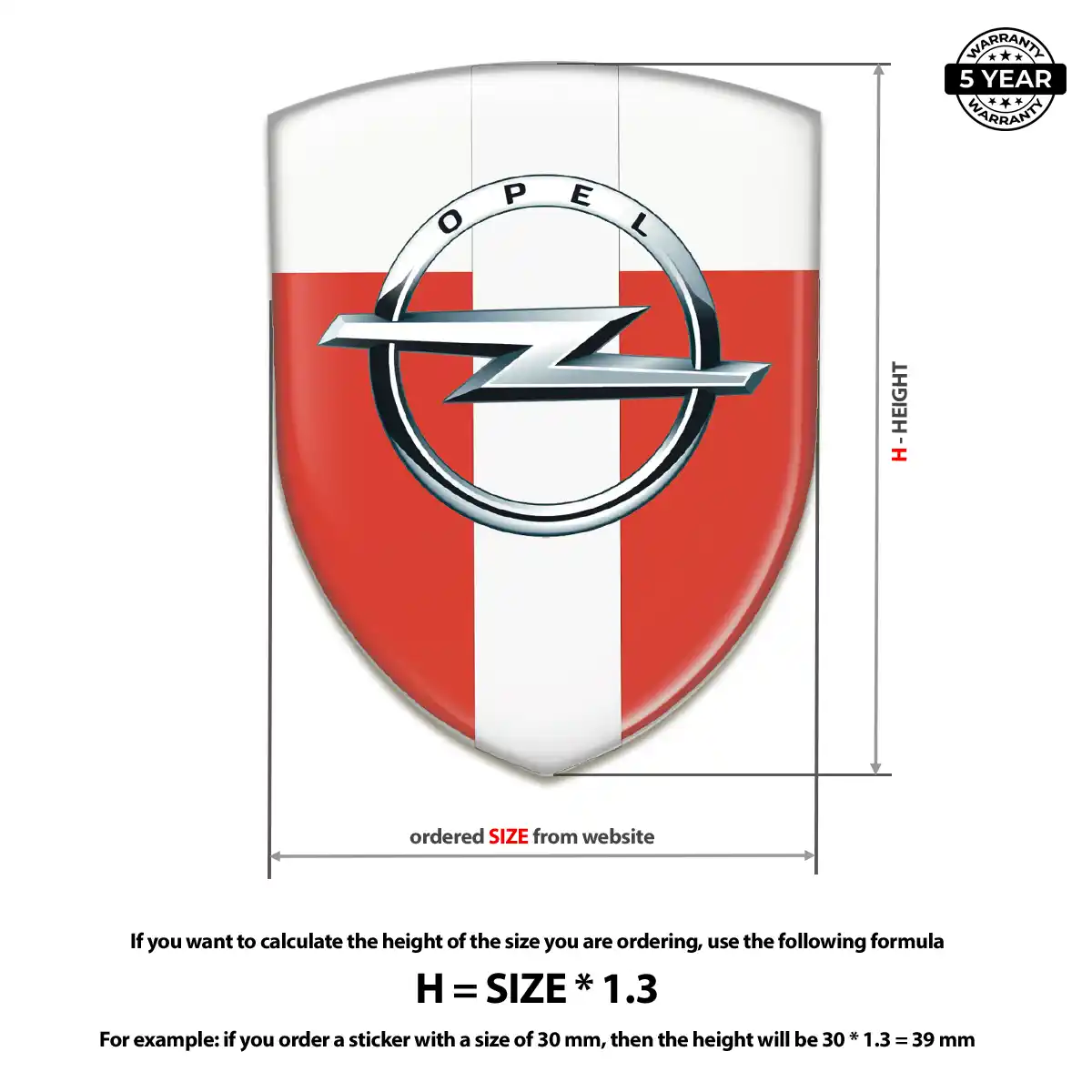Opel Automotive Emblem Sticker Opulent Line
