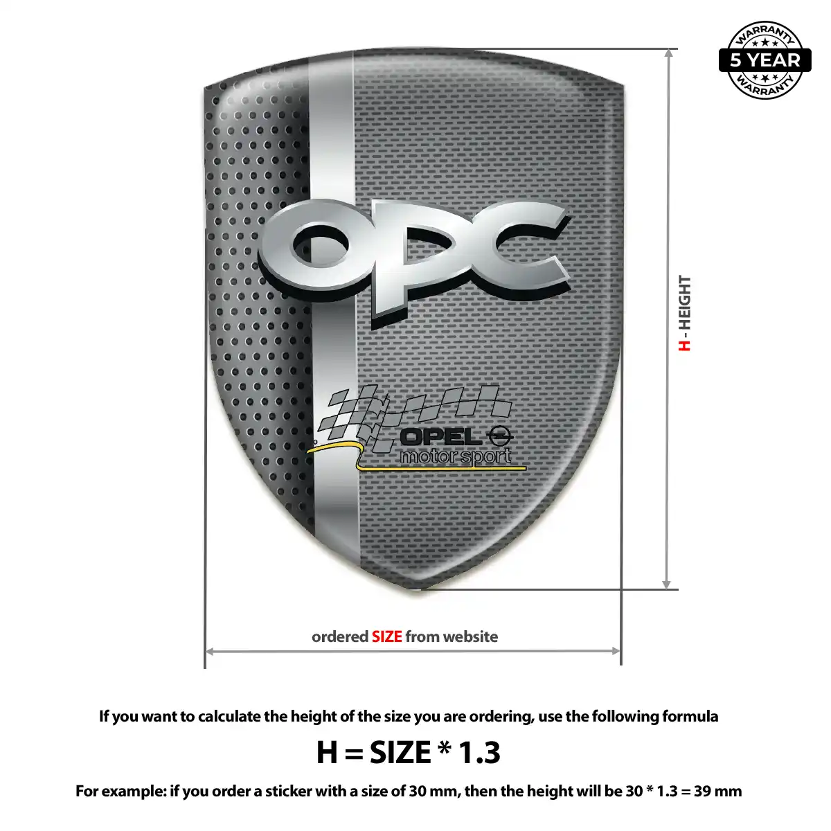 Opel Automotive Emblem Sticker Resin Elite