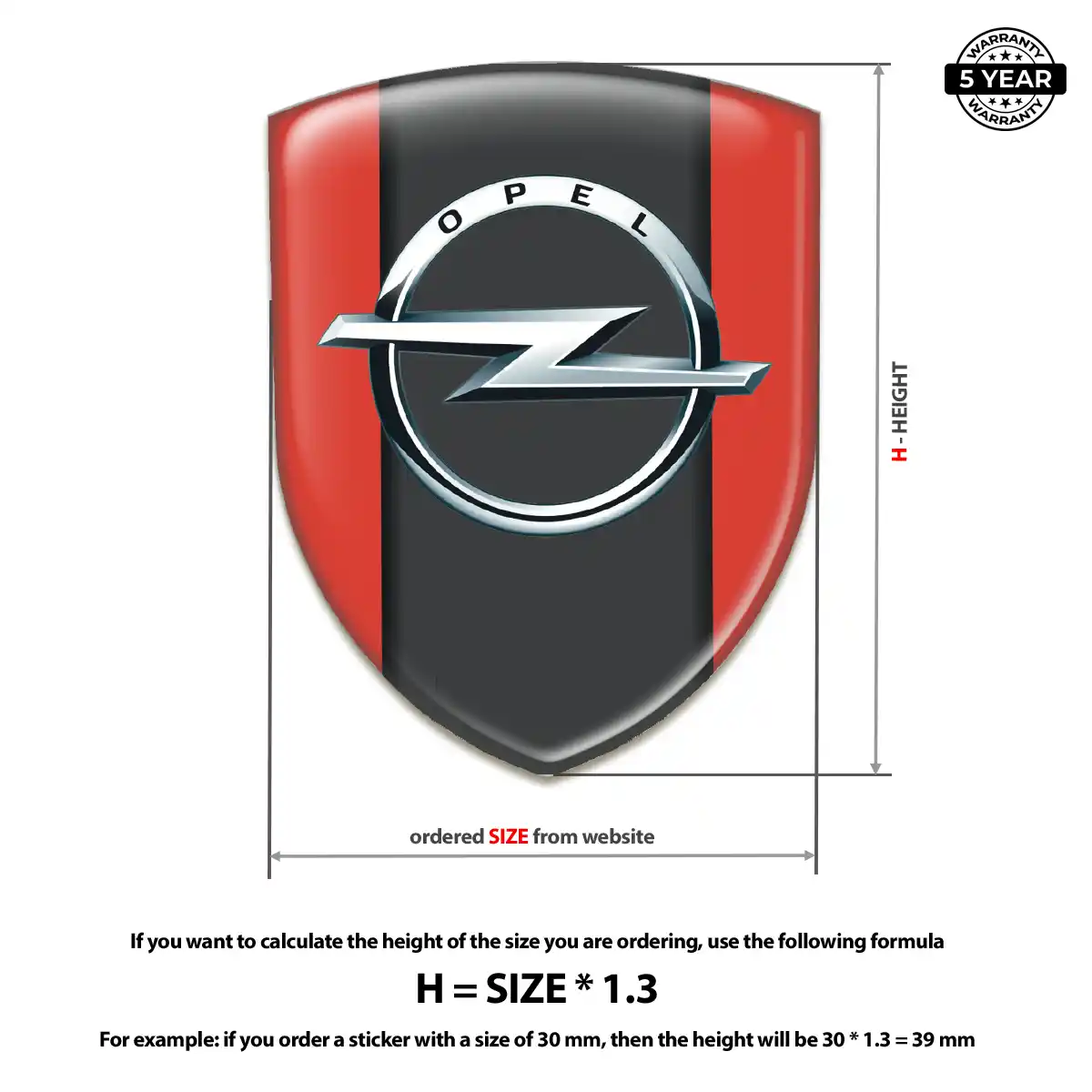 Opel Automotive Emblem Sticker Sleek Style