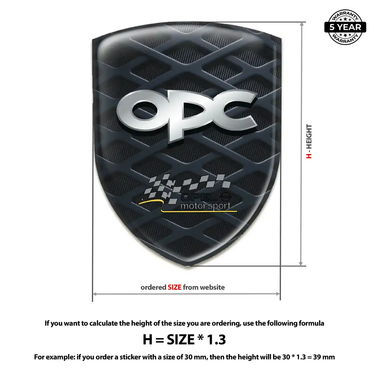 Opel Automotive Emblem Sticker Superior Craft