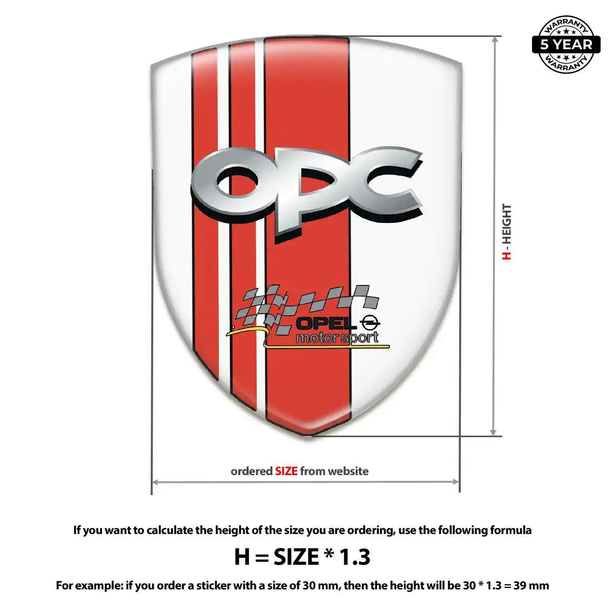 Opel Automotive Logo Sticker Cabin Style