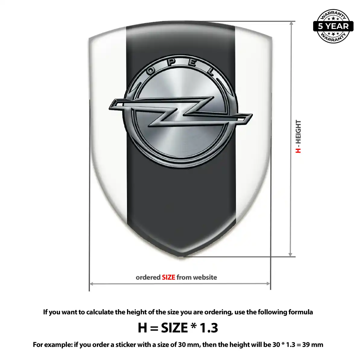 Opel Automotive Logo Sticker Exclusive Series