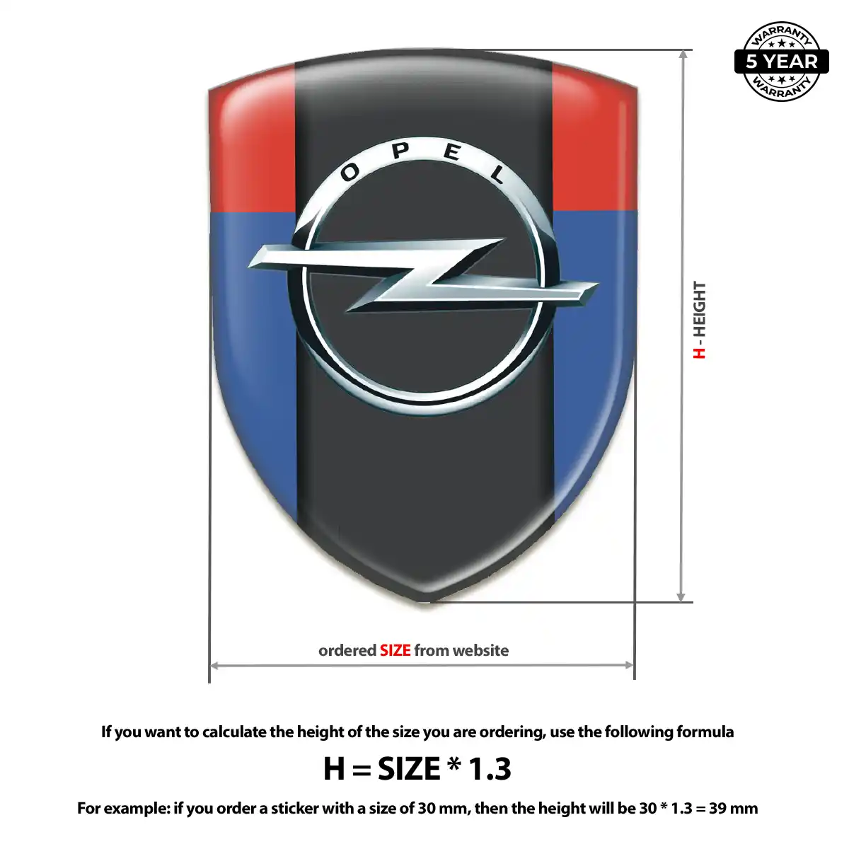 Opel Automotive Logo Sticker Exterior Luxe