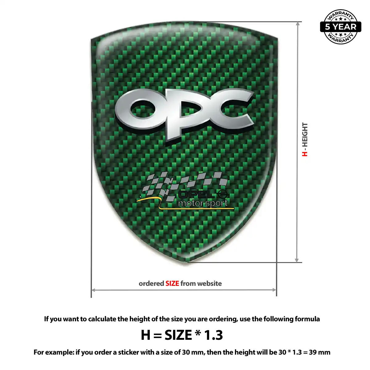 Opel Automotive Logo Sticker Interior Elegance