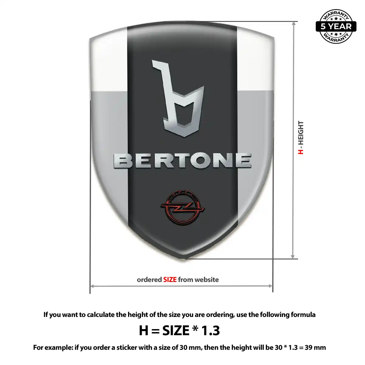 Opel Automotive Logo Sticker Interior Luxe