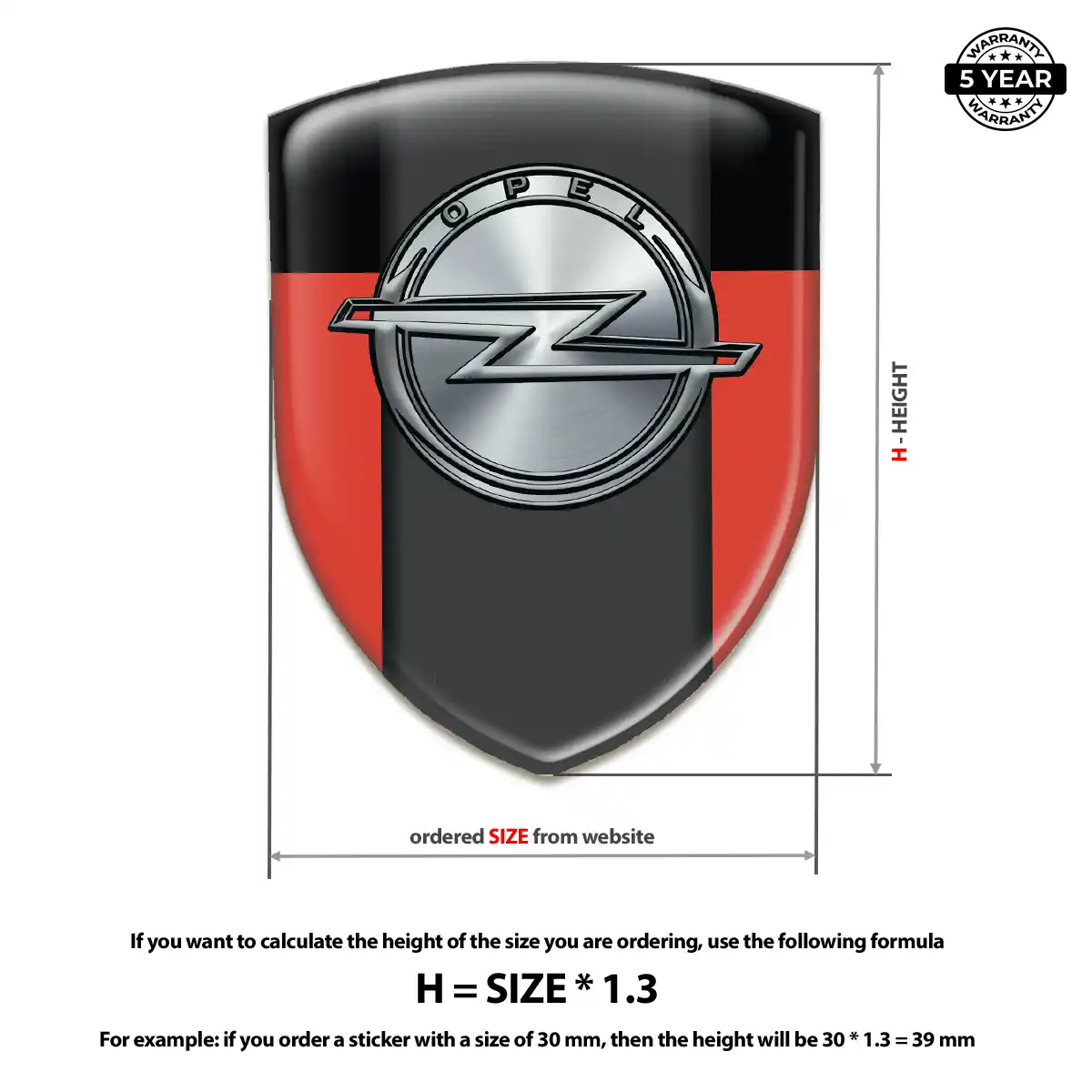 Opel Automotive Logo Sticker Noble Edition