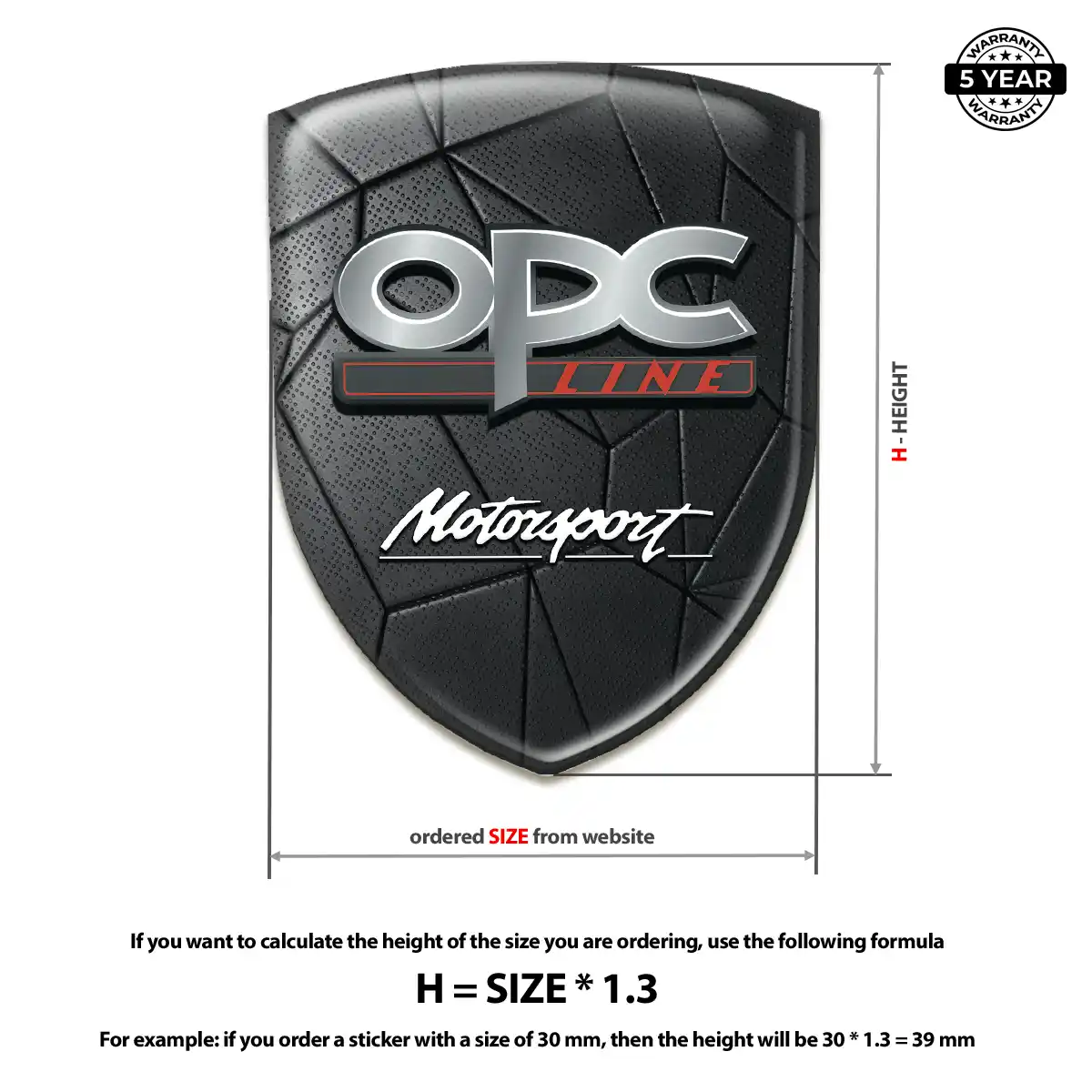 Opel Automotive Logo Sticker Opulent Line