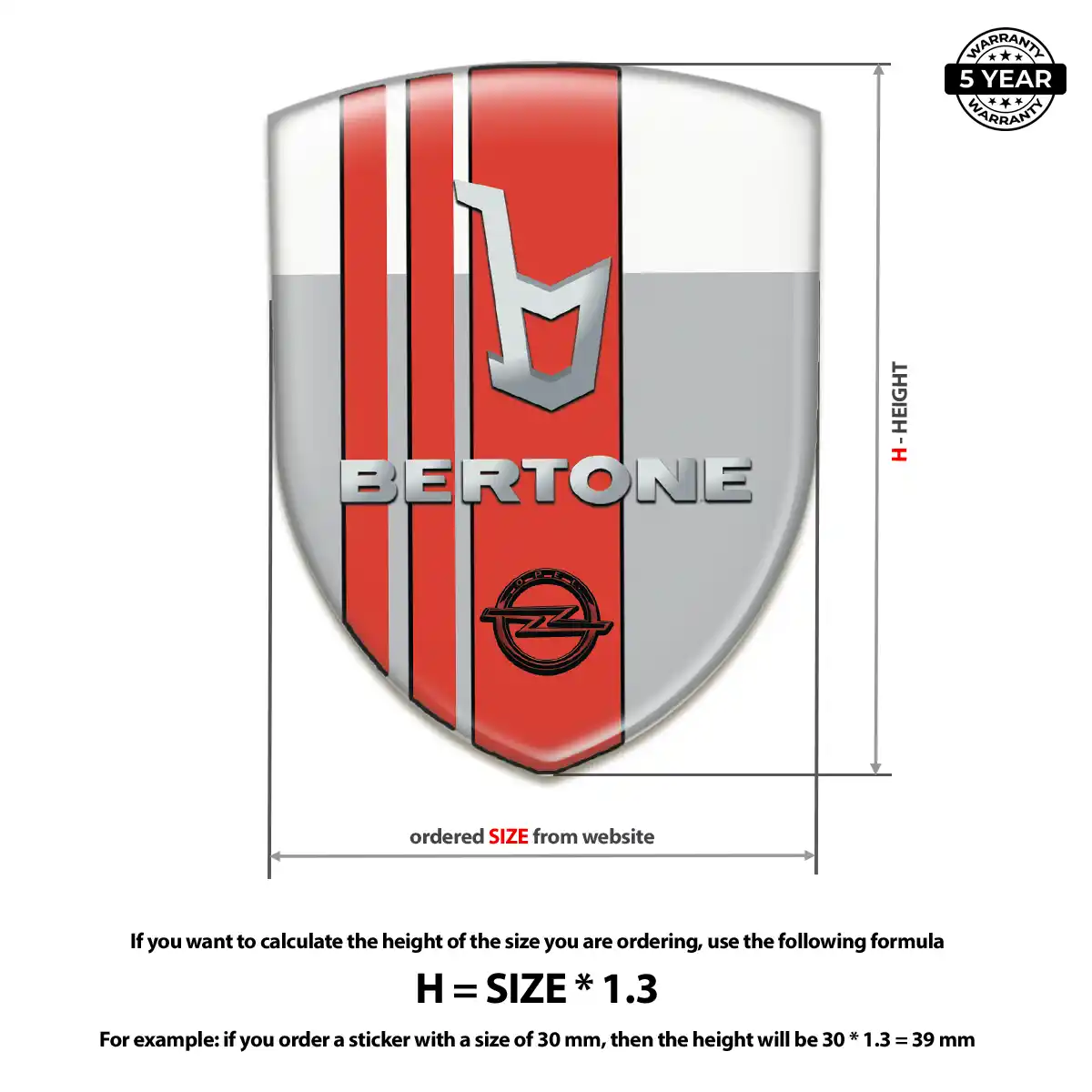 Opel Automotive Logo Sticker Outer Style