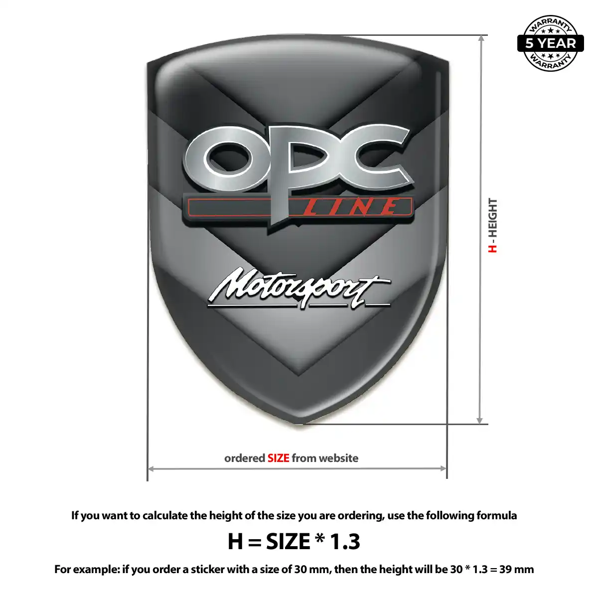 Opel Automotive Logo Sticker Prestige Line