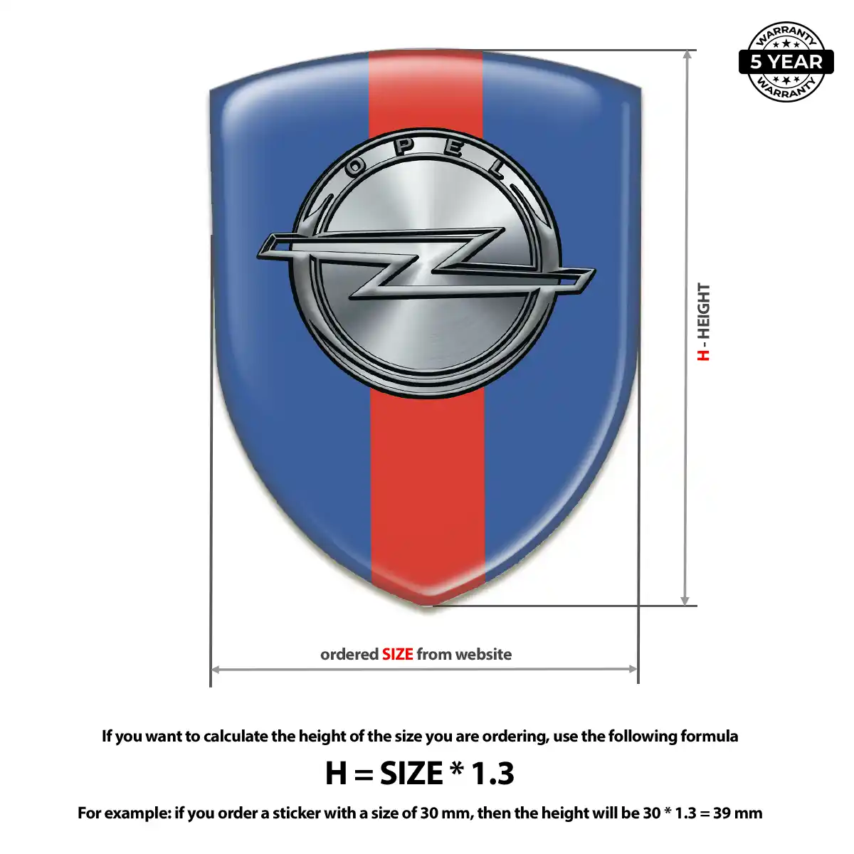 Opel Automotive Logo Sticker Resin Elite